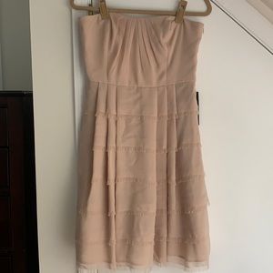 Ann Taylor blush colored tiered occasion dress